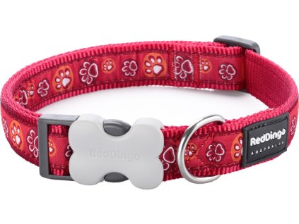 obojek red dingo Paw Impressions Red
