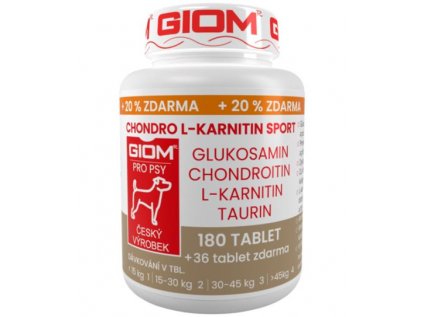 Giom S Chondro L-karnitin SPORT pes 180 tbl + 25% zdarma