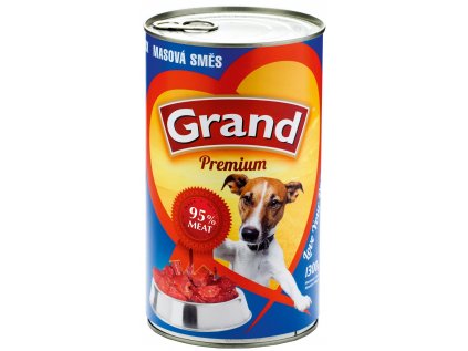 GRAND konzerva pes masová směs 1300g