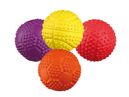 Míč sportovní gumový se zvukem pro psa 7 cm Limetková