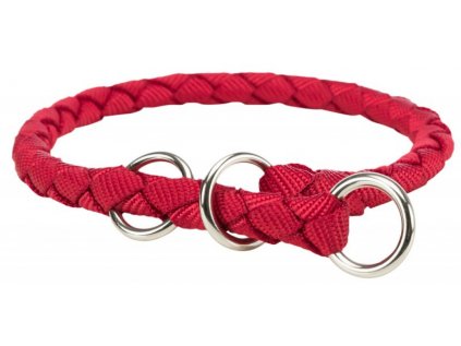 Obojek CAVO DOUBLE kulatý polostahovák 39-45cm/12mm RED