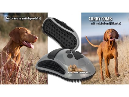 Curry Comb FURminator kartáč masážní pro psy šedá