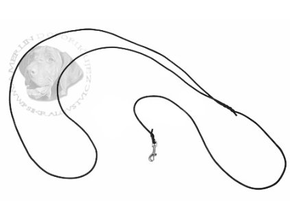 Vodítko Lovecké Kulatá kůže Simple Klasická karabina 6mm hnědé