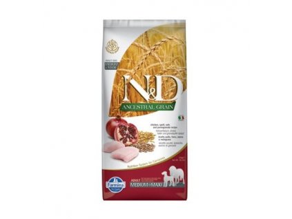 N&D LG DOG Adult M/L Chicken & Pomegranate 12kg