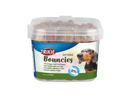 Soft Snack BOUNCIES mini kostičky kuřecí, jehněčí, dršťky 140 g