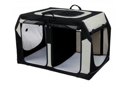 Přepravka do auta transportní nylon pro 2 psy skládací Vario DOUBLE 91x60x61/57cm