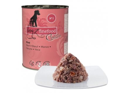 Konzerva pro psa Dogz finefood No.2 - s hovězím masem 400g