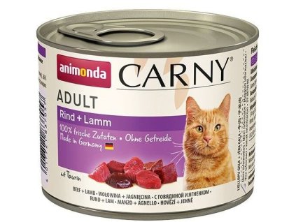 carny konzerva animonda hovezi jehneci pro kocku