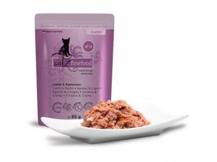 Kapsička Catz finefood No.11 - s jehněčím a králičím masem 85 g