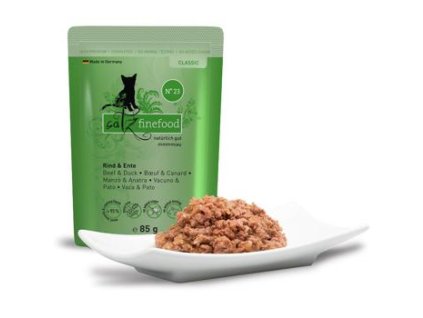 Kapsička Catz finefood No.23 - s hovězím a kachním masem 85 g