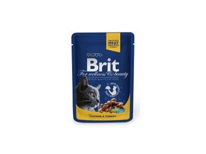 Brit Premium Cat kapsa with Chicken & Turkey 100g