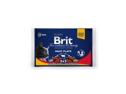 Brit Premium Cat kapsa Meat Plate 400g (4x100g)