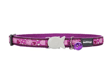 Obojek pro kočku RED DINGO 20-32cm/12mm Breezy Love Purple