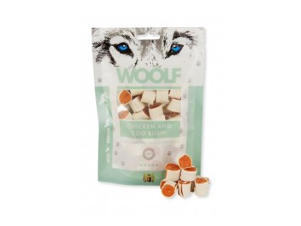 WOOLF pochoutka chicken and cod sushi 100g