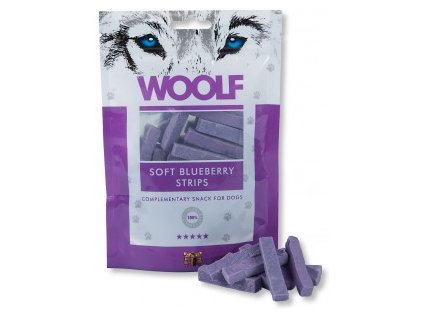 WOOLF pochoutka soft blueberry strips 100g