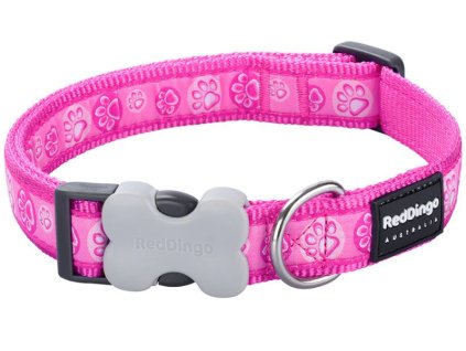 obojek red dingo Paw Impressions Hot Pink