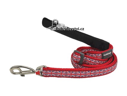 Vodítko Red Dingo střední 1,8m/20mm Union Jack Flag