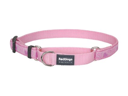 Obojek Red Dingo polostahovací pro psa 41 - 62cm/25mm Breezy Love Pink