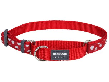obojek red dingo white spot on red