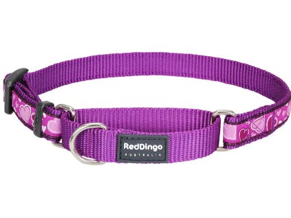 obojek polostahovaci red dingo breezy love purple pes