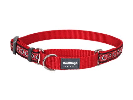 Obojek Red Dingo polostahovací pro psa 33-50cm/20mm Cosmos Red