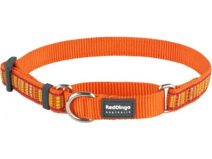 Obojek Red Dingo polostahovací pro psa 26-40cm/15mm Lotzadotz Orange