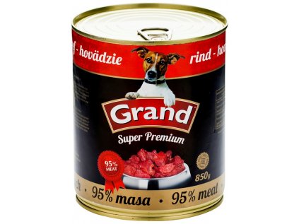 GRAND konzerva Superpremium pes hovězí 850g