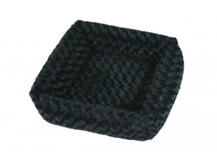 Pelíšek CUBE FUZZY pes kočka 53cm Černá