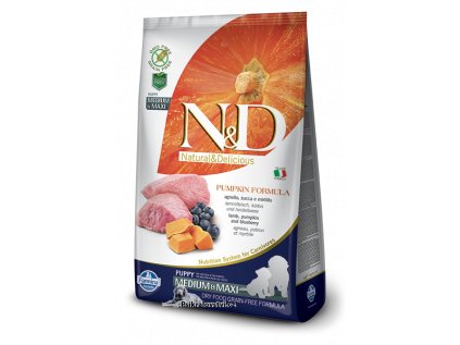 N&D Pumpkin DOG Puppy M/L Lamb & Blueberry 2,5kg