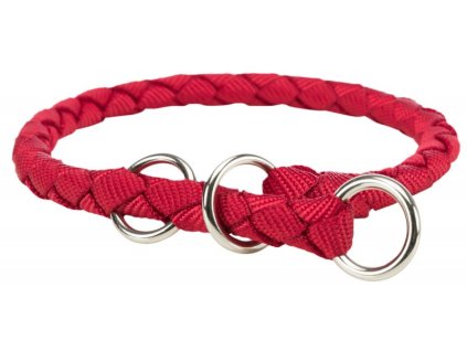 Obojek CAVO DOUBLE kulatý polostahovák 35-41cm/12mm RED