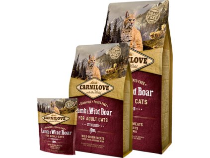 Carnilove Cat Lamb & Wild Boar Adult Sterilised 2kg