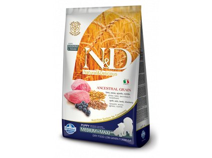 N&D LG DOG Puppy M/L Lamb & Blueberry 12kg