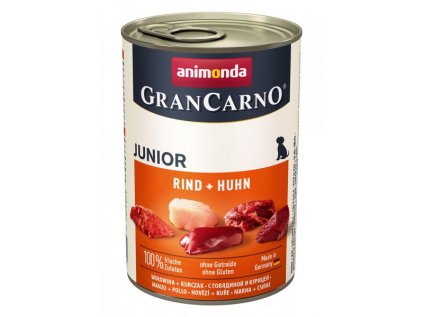 GRANCARNO konzerva JUNIOR hovězí + kuřecí 400g
