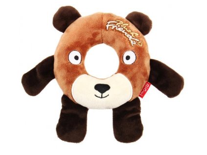 GiGwi Plush Friendz Kroužek Medvěd hračka pro psa