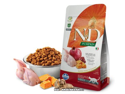 N&D Pumpkin CAT Neutered Quail & Pomegranate 300g