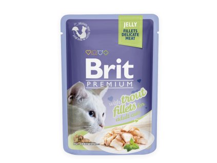 Brit Premium Cat D Fillets in Jelly with Trout 85g