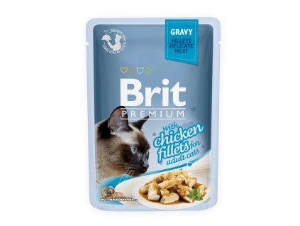 Brit Premium Cat D Fillets in Gravy With Chicken 85g