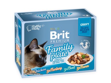 Brit Premium Cat D Fillets in Gravy Family Plate 1020g