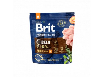 brit premium dog by nature adult M 1kg