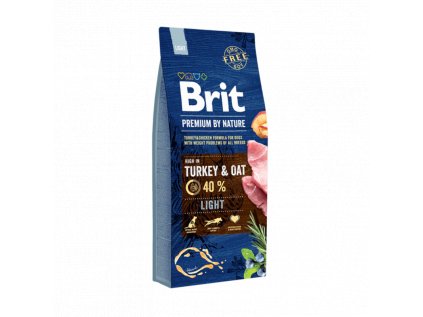 brit premium dog by nature light 15kg