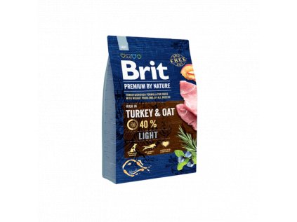 brit premium dog by nature light 3kg