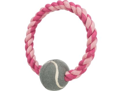 bavlneny kruh s tenisakem hracka pro psa 3