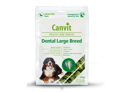 Canvit Snacks Dental Large Breed (nad 25kg) Duck 250g
