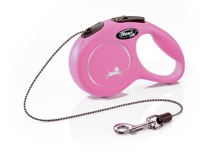 Vodítko FLEXI Classic NEW S 8m/12kg Lanko růžová