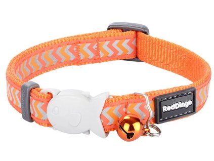 obojek ziggy reflexni pro kocku red dingo oranzovy