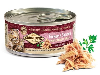 Carnilove White konz Mus Meat Turkey&Salmon Kitten 100g