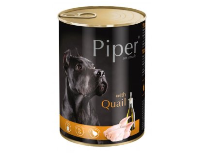 NEW PIPER s křepelkou a brusinkami konzerva pro psa 400g