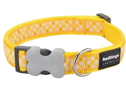 obojek red dingo gingham yellow