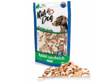 KIDDOG MINI králičí sendvič 80g