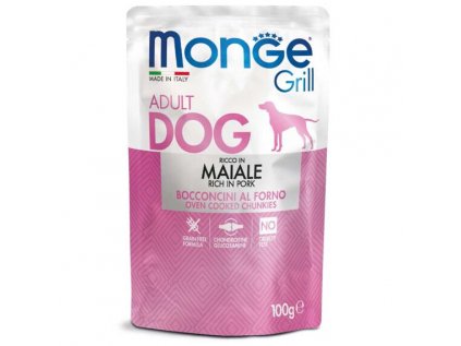 MONGE GRILL kapsička s vepřovým masem psy 100 g
